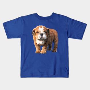 Bulldog Super Cute Puppy Dog Kids T-Shirt